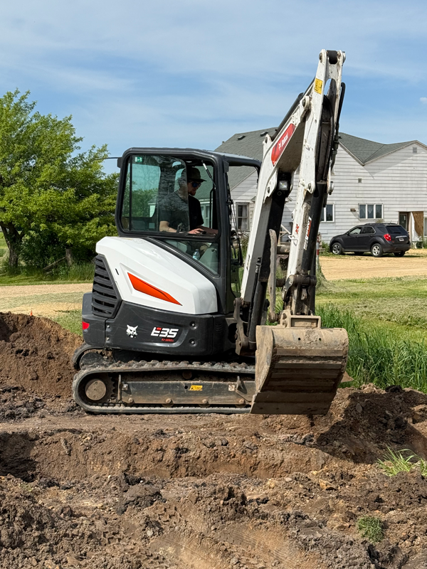 Putting in a culvert Putting in a culvert